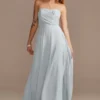 Strapless Full Skirt Tall Bridesmaid Dress 1 Strapless Full Skirt Tall Bridesmaid Dress -Blissful Brides Shop Image 4XLF20321 11387830 Mystic