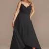 Lace Chiffon High-Low Bridesmaid Dress
