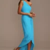 One Shoulder Chiffon Tulip Hem Bridesmaid Dress -Blissful Brides Shop Image F20233 11326751 Malibu
