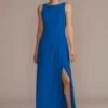 Chiffon Sleeveless Tie-Back Bridesmaid Dress -Blissful Brides Shop Image F20555 11549564 Horizon
