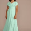 Flutter Sleeve Full Skirt Junior Bridesmaid Dress -Blissful Brides Shop Image JB9917 11360787 Mint