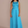 Sleeveless Satin A-Line Junior Bridesmaid Dress -Blissful Brides Shop Image JB9923 11501968 Malibu
