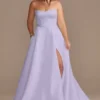 Strapless Satin Wedding Dress With Slit -Blissful Brides Shop Image WG4017 11394151 Iris
