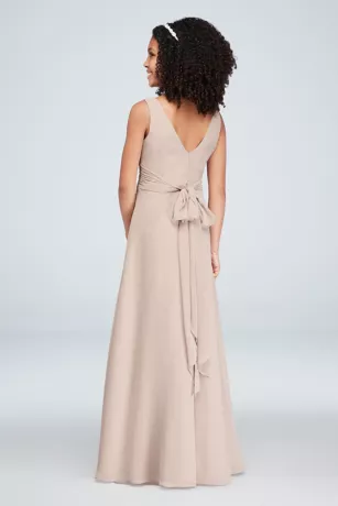 Chiffon Surplice Tank Junior Bridesmaid Dress 4 Chiffon Surplice Tank Junior Bridesmaid Dress - Image 2