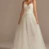 Convertible Straps Tulle Bodysuit Wedding Dress -Blissful Brides Shop MBMS251246 SOFTWHITE MS PROD12 247