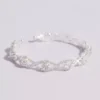 Pave Infinity Links Crystal Cuff Bracelet -Blissful Brides Shop MBR20990 MSILVER JWLY PROD1 001