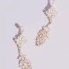 Geometric Clusters Crystal Drop Earrings -Blissful Brides Shop ME46366 MGOLD JWLY PROD1 002