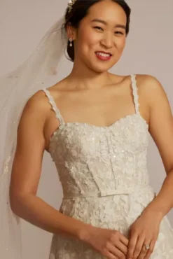 Embroidered Lace A-Line Wedding Dress -Blissful Brides Shop MS251265 IVYCHAMP MS PROD4 126