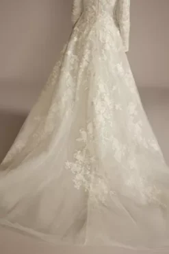 Beaded Lace Long Sleeve Modest Wedding Dress -Blissful Brides Shop MSLCWG833 IVYSTONE OLEG PROD2 171