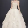 Petite Organza Ruffle Skirt Wedding Dress -Blissful Brides Shop NTCWG568 IVYCHAMP OLEG PROD2 V2 012