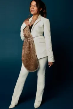 Pull-Through Faux-Fur Shoulder Wrap -Blissful Brides Shop OW2137 1 PDP Crop SEP28 1920x2880