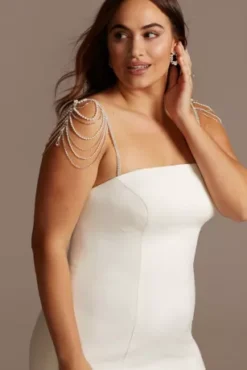 Pearl Crystal And Bead Detachable Spaghetti Straps -Blissful Brides Shop OW2149 IVORY BR OTWR PROD3 048