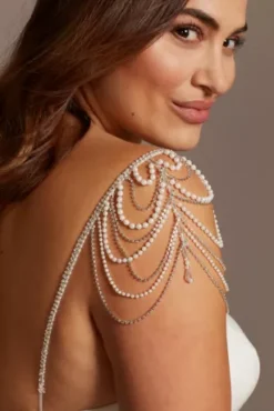 Pearl Crystal And Bead Detachable Spaghetti Straps -Blissful Brides Shop OW2149 IVORY BR OTWR PROD3 080