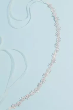 Scalloped Crystal Sash With Marquise Bursts