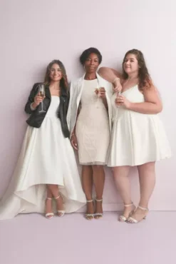 Mikado High-Low Wedding Dress -Blissful Brides Shop SDWG0576 PDP Crop JAN12 1920x2880