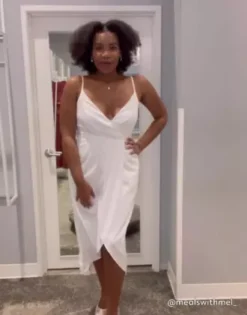 Hand-Pleated Spaghetti Strap Charmeuse Slip Dress -Blissful Brides Shop SDWG0935 9SDWG0935