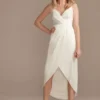 Hand-Pleated Spaghetti Strap Charmeuse Slip Dress -Blissful Brides Shop SDWG0935 SOFTWHITE DBSTU PROD1 170