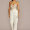 Strapless Beaded Floral Applique Bodice Jumpsuit -Blissful Brides Shop SDWG1051 SFTWHTNUDE DBSTU PROD1 027