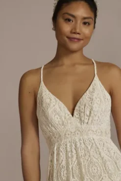 Allover Lace V-Neck Wedding Dress With Open Back -Blissful Brides Shop SDWG1086 IVYCHAMP DBSTU PROD3 071