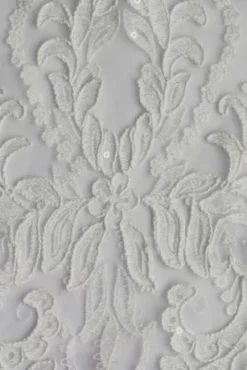 Applique Illusion Chiffon Plus Size Wedding Dress -Blissful Brides Shop SWG842 WHITE SIG SWATCH PROD2 001