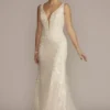 Allover Sequin Scrolling Lace Wedding Gown 2 Allover Sequin Scrolling Lace Wedding Gown -Blissful Brides Shop SWG918 IVYSTONE SIG PROD1 014