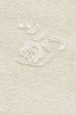 Allover Sequin Scrolling Lace Wedding Gown -Blissful Brides Shop SWG918 SOLIDWHITE SIG SWATCH PROD2 010