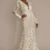 Pouf Shoulder Beaded Sheath Wedding Dress -Blissful Brides Shop SWG943 IVYSTNCO SIG PROD6 016