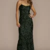 Spaghetti Strap Sequin Patterned Sheath Dress -Blissful Brides Shop T52JA070J1 MHUNTER PRM PROD12 1690