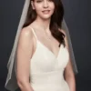 One-Tier Blusher Veil -Blissful Brides Shop V384 IVORY VLS OM PROD7 V2 019
