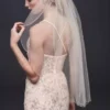 Beaded Scallop Trimmed Fingertip Veil -Blissful Brides Shop V428 20MROSEGOLD VLS OM PROD3 024