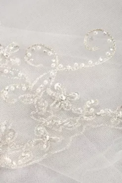 Filigree Metallic Embroidery Cathedral Veil -Blissful Brides Shop V704 IVORY VLS PROD7 001