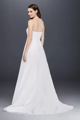 Chiffon A-line Wedding Dress With Side Draping 4 Chiffon A-line Wedding Dress With Side Draping - Image 2