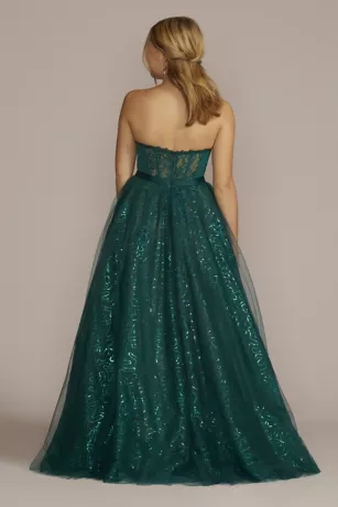 Strapless Sparkle Illusion Corset Ball Gown 4 Strapless Sparkle Illusion Corset Ball Gown - Image 2