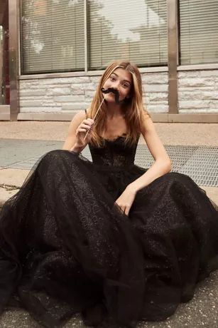 Strapless Sparkle Illusion Corset Ball Gown 6 Strapless Sparkle Illusion Corset Ball Gown - Image 4