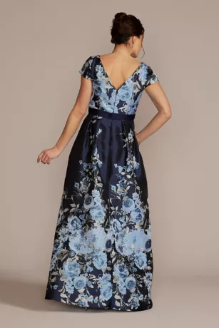 Short Sleeve Floral Jacquard A-Line 4 Short Sleeve Floral Jacquard A-Line - Image 2