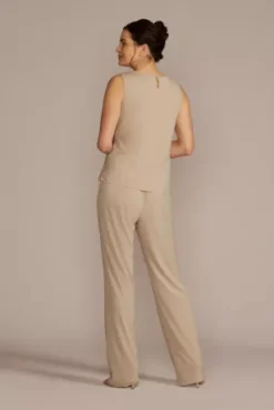 Straight Leg Embroidered Chiffon Three Piece Set -Blissful Brides Shop WBM2990 CHAMP MOB PROD3 169