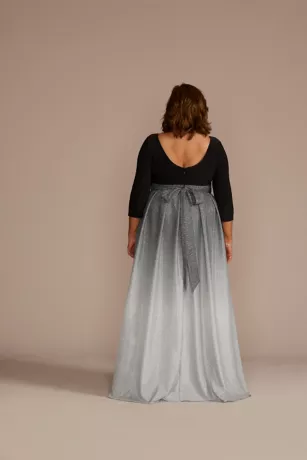 Plus Size Ombre Sparkle Metallic Ball Gown 4 Plus Size Ombre Sparkle Metallic Ball Gown - Image 2