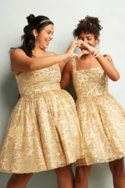 Square Neck Sequin Embellished Damas Dress -Blissful Brides Shop WBM3239 1 PDP Crop OCT5 1920x2880