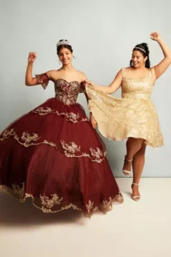 Square Neck Sequin Embellished Damas Dress -Blissful Brides Shop WBM3239 2 PDP Crop OCT5 1920x2880