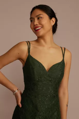 Double Strap Allover Lace A-Line 5 Double Strap Allover Lace A-Line - Image 3