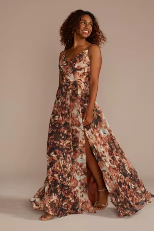 V-Neck Printed Maxi Dress With Slit 3 V-Neck Printed Maxi Dress With Slit