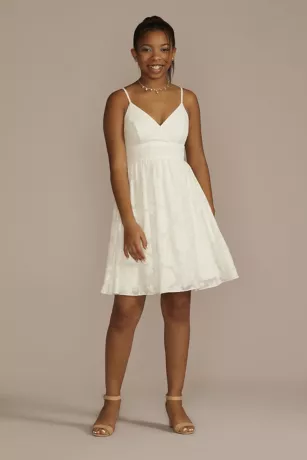 Short V-Neck Jacquard A-Line Dress 3 Short V-Neck Jacquard A-Line Dress