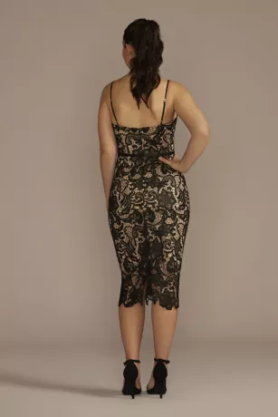 Illusion Lace V-Neck Midi Sheath Dress 4 Illusion Lace V-Neck Midi Sheath Dress - Image 2