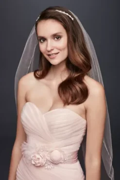 Strapless Ruched Mermaid Tulle Wedding Dress -Blissful Brides Shop WG3791 WHISPERPINK CORE PROD8 V2 888