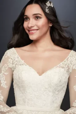 Long Sleeve Wedding Dress With Low Back -Blissful Brides Shop WG3831 IVORY CORE PROD5 V2 065