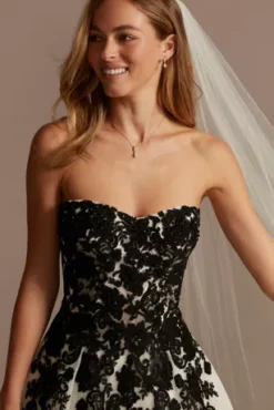 Sheer Lace And Tulle Ball Gown Wedding Dress -Blissful Brides Shop WG3861 IVYBLACK CORE PROD2 181