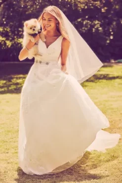 Mikado And Tulle Petite Ball Gown Wedding Dress 11 Mikado And Tulle Petite Ball Gown Wedding Dress -Blissful Brides Shop WG3877 1 PDP Crop 1920x2880