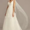 Mikado And Tulle Petite Ball Gown Wedding Dress -Blissful Brides Shop WG3877 IVORY CORE PROD12 V2 033