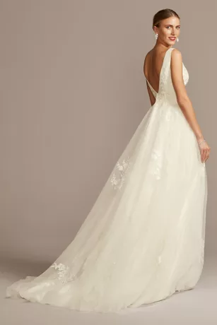 Mikado And Tulle Petite Ball Gown Wedding Dress 4 Mikado And Tulle Petite Ball Gown Wedding Dress - Image 2