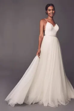 Tulle Ball Gown Wedding Overskirt 10 Tulle Ball Gown Wedding Overskirt -Blissful Brides Shop WG3947 Overskirt 1